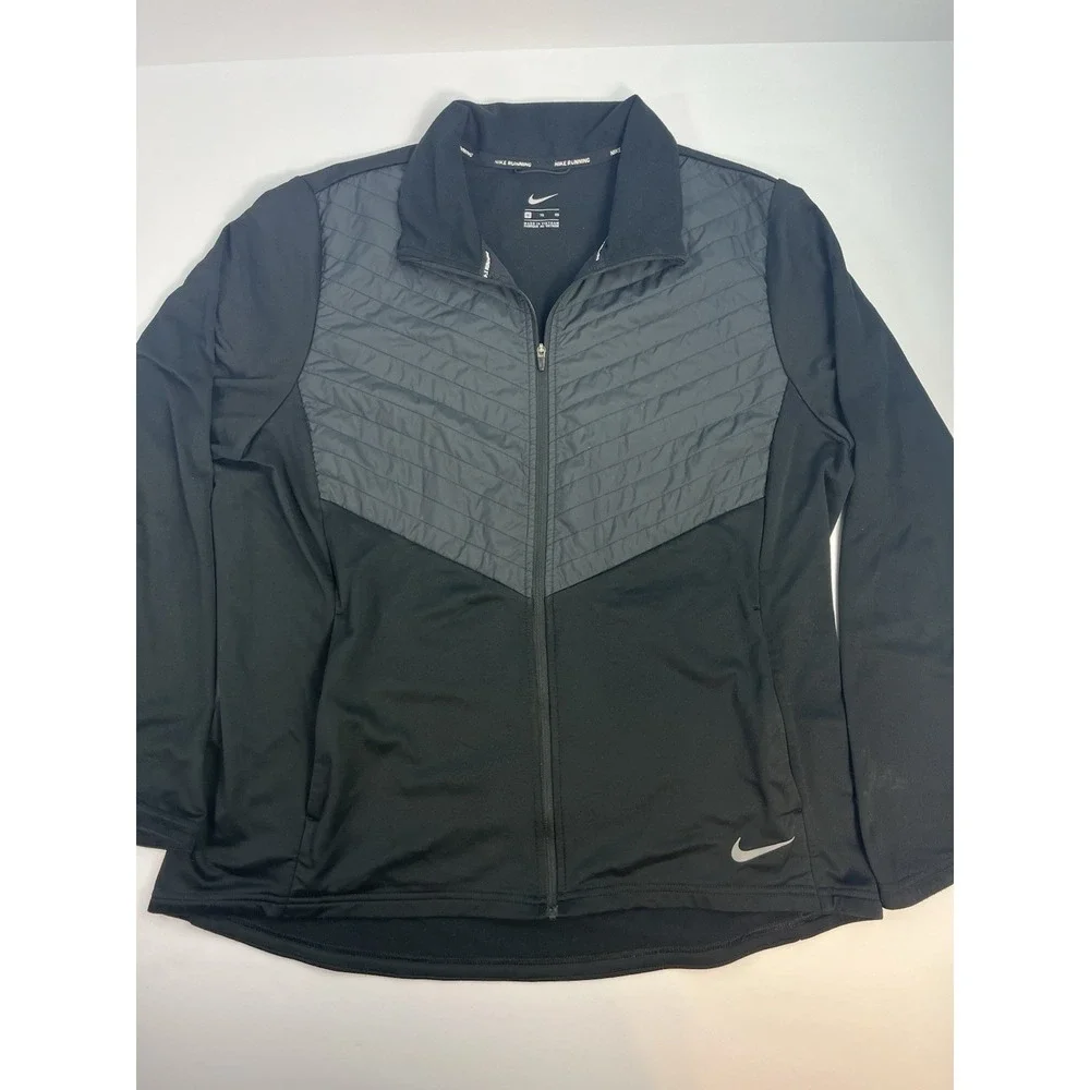 Nike Running Jacket Womens Size XL Black Essential Thermore Lightweight CU3304